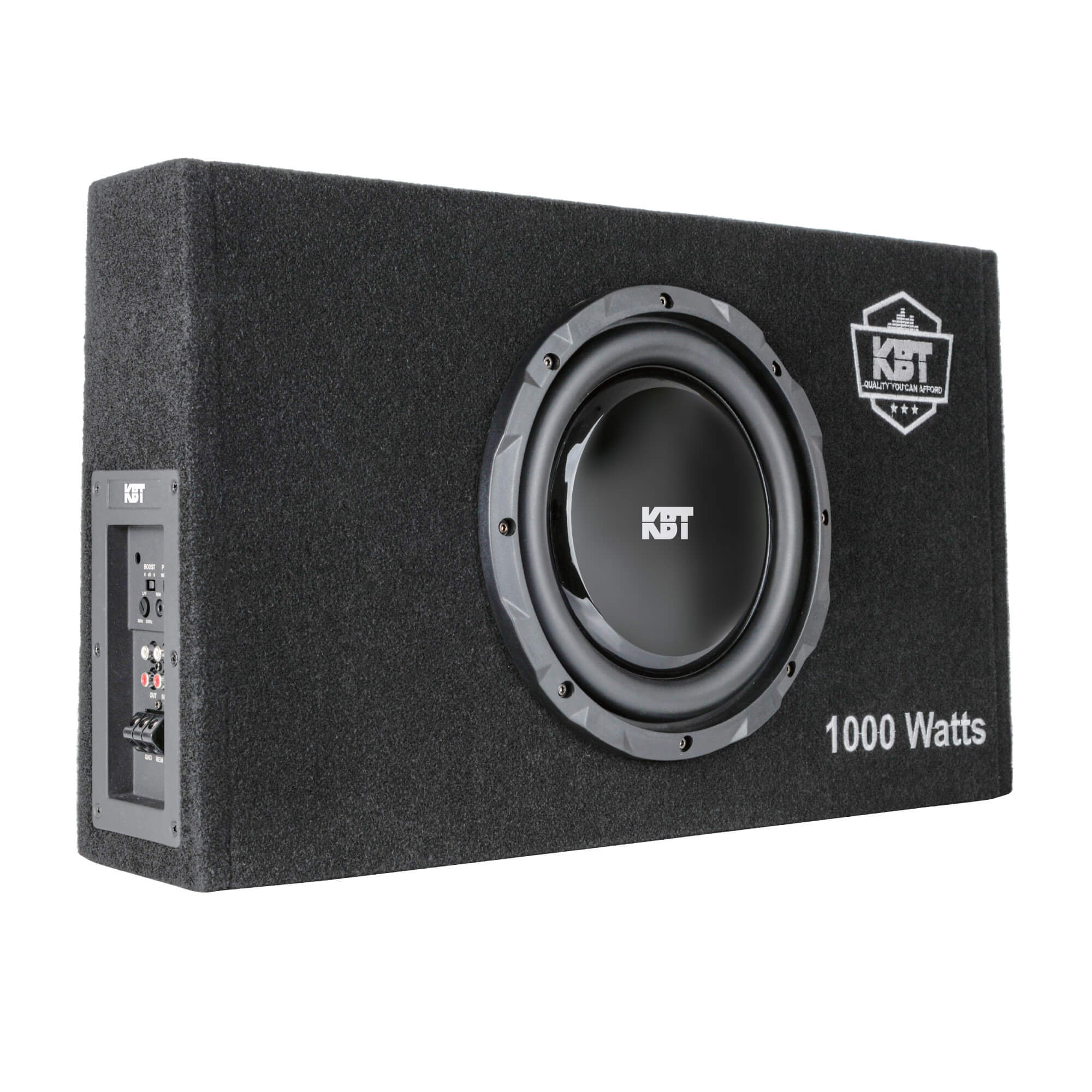 Subwoofer Plano 10" en Caja Porteada con Amplificador 1000W