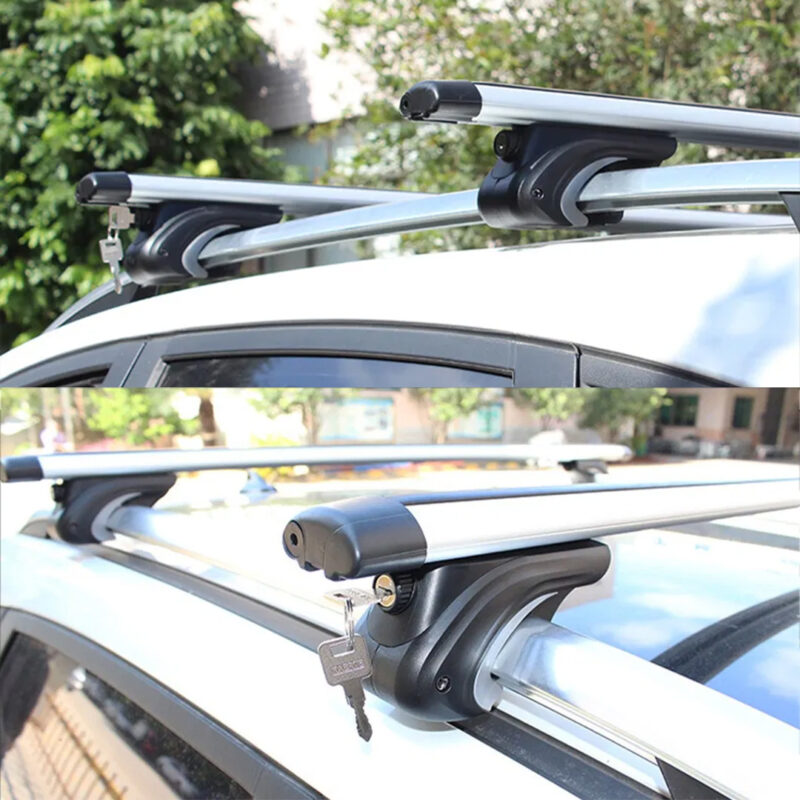 Barra Transversal Universal de Aluminio 130 cm Plateado - Imagen 3