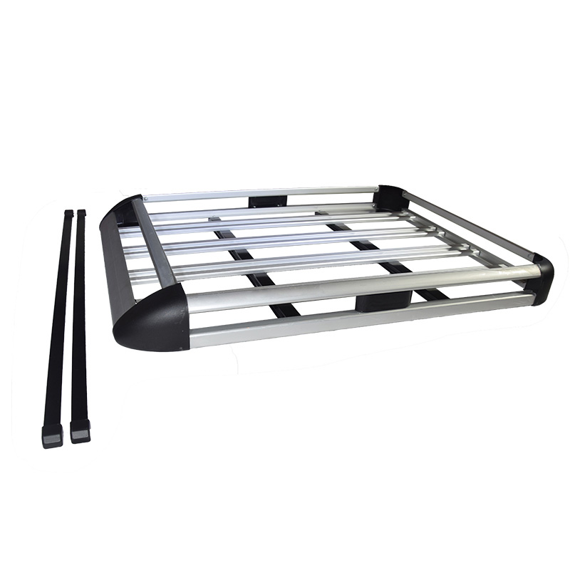 Canasta Portaequipaje de Techo de Aluminio 140 cm Plateado - Imagen 3