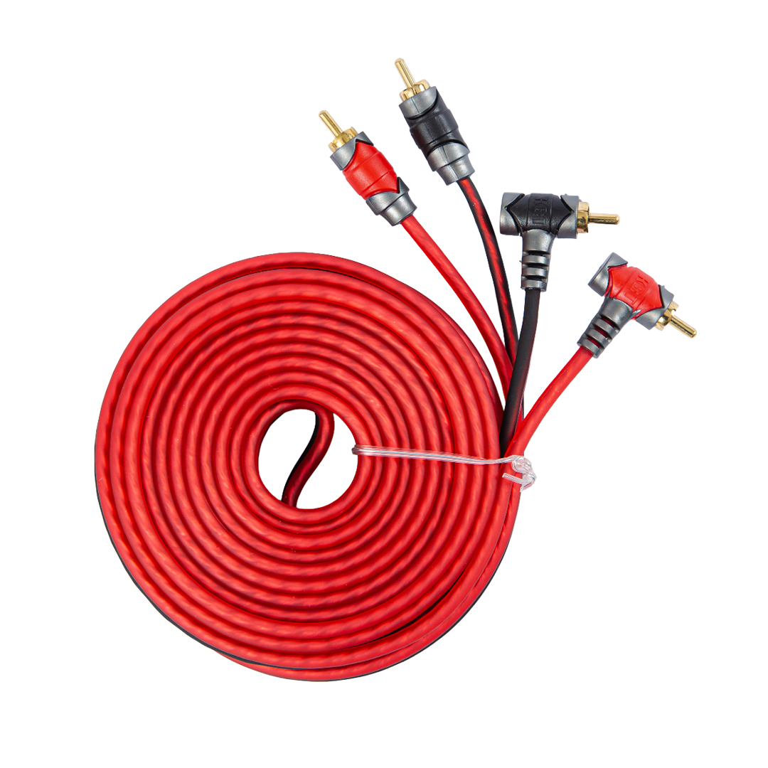 Cable Rca 2M Negro/Rojo (10 Pzs)